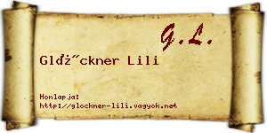 Glöckner Lili névjegykártya